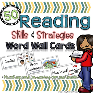  Visual Reading Word Wall Cards