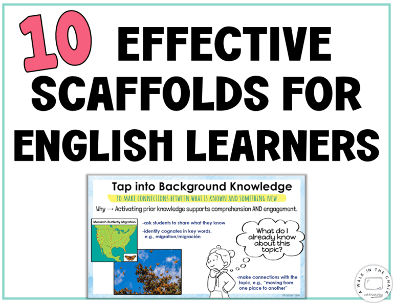 Effective Scaffolds for Teachers of English Learners