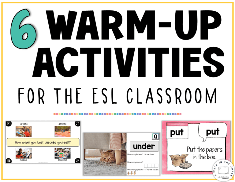 Warm-Up Activities for the ESL Classroom