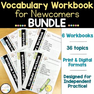 Vocabulary Workbook for Newcomers