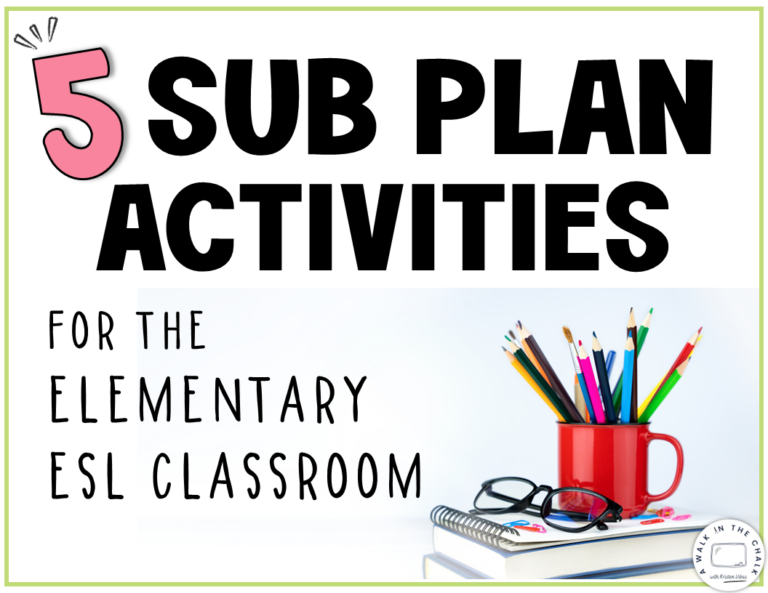 ESL Sub Plan Activities